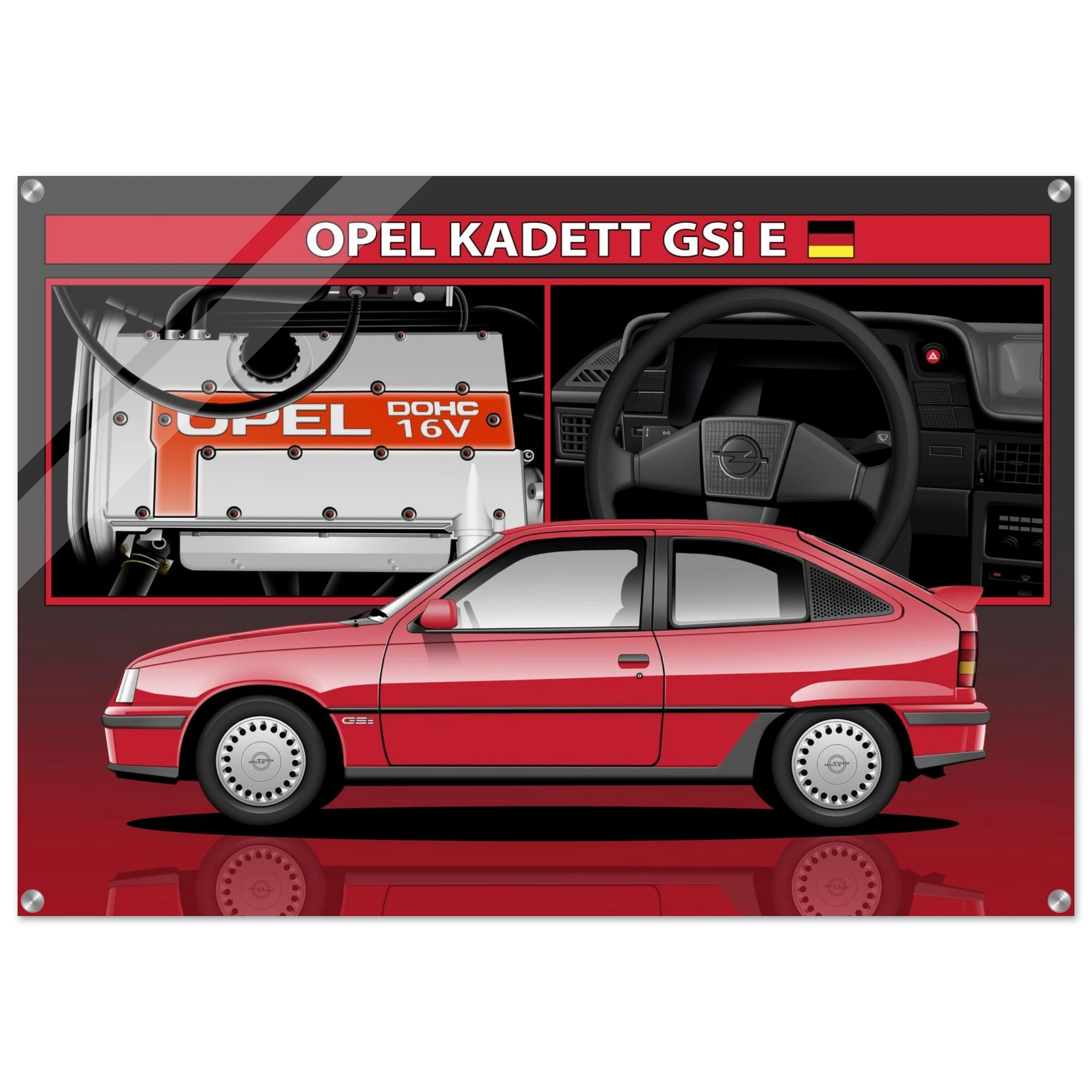 Opel Kadett GSi E Acrylic Print